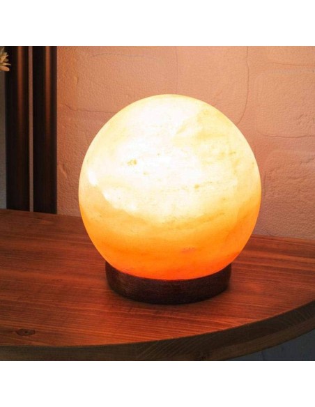 Lampada di Sale dell'Himalaya Sfera Rosa