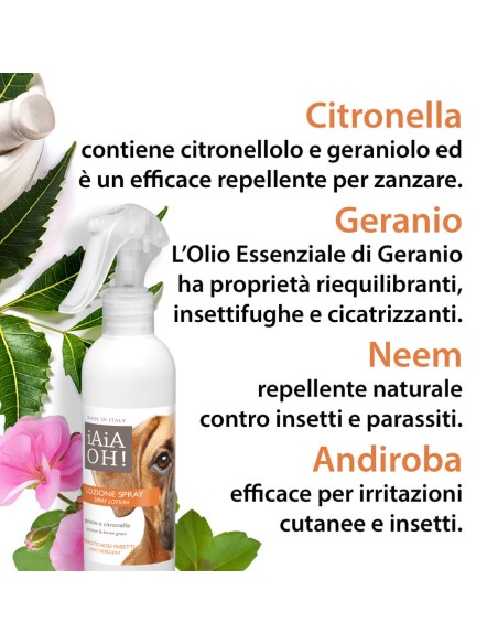 iAiAOH! Lozione Spray Sgradita agli Insetti 250 ml