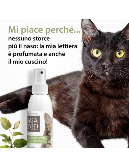 iAiAOH! Assorbi Odori Cucce e Lettiere Spray 125 ml