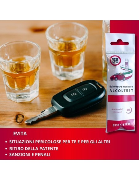 Alcoholtest Monouso Certificato