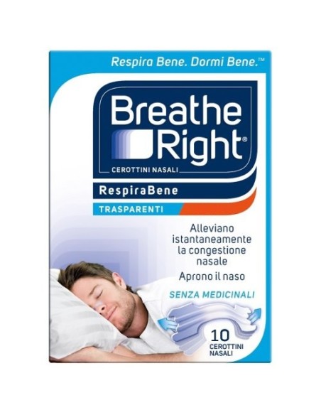 Breathe Right Cerottini Nasali Trasparenti