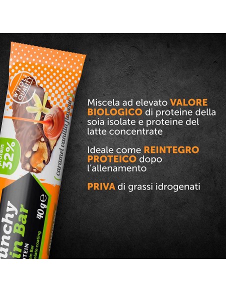 Barretta Crunchy Protein Bar - Caramello e Vaniglia 40 g
